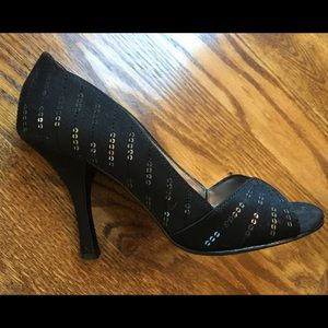 Black fancy beaded heels 👠